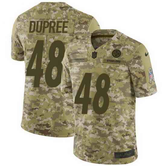 Nike Steelers #48 Bud Dupree Camo Mens Stitched NFL Limited 2018 Salute To Service Jersey